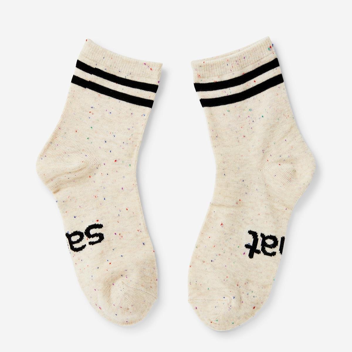 Beige say what socks. size 39-41