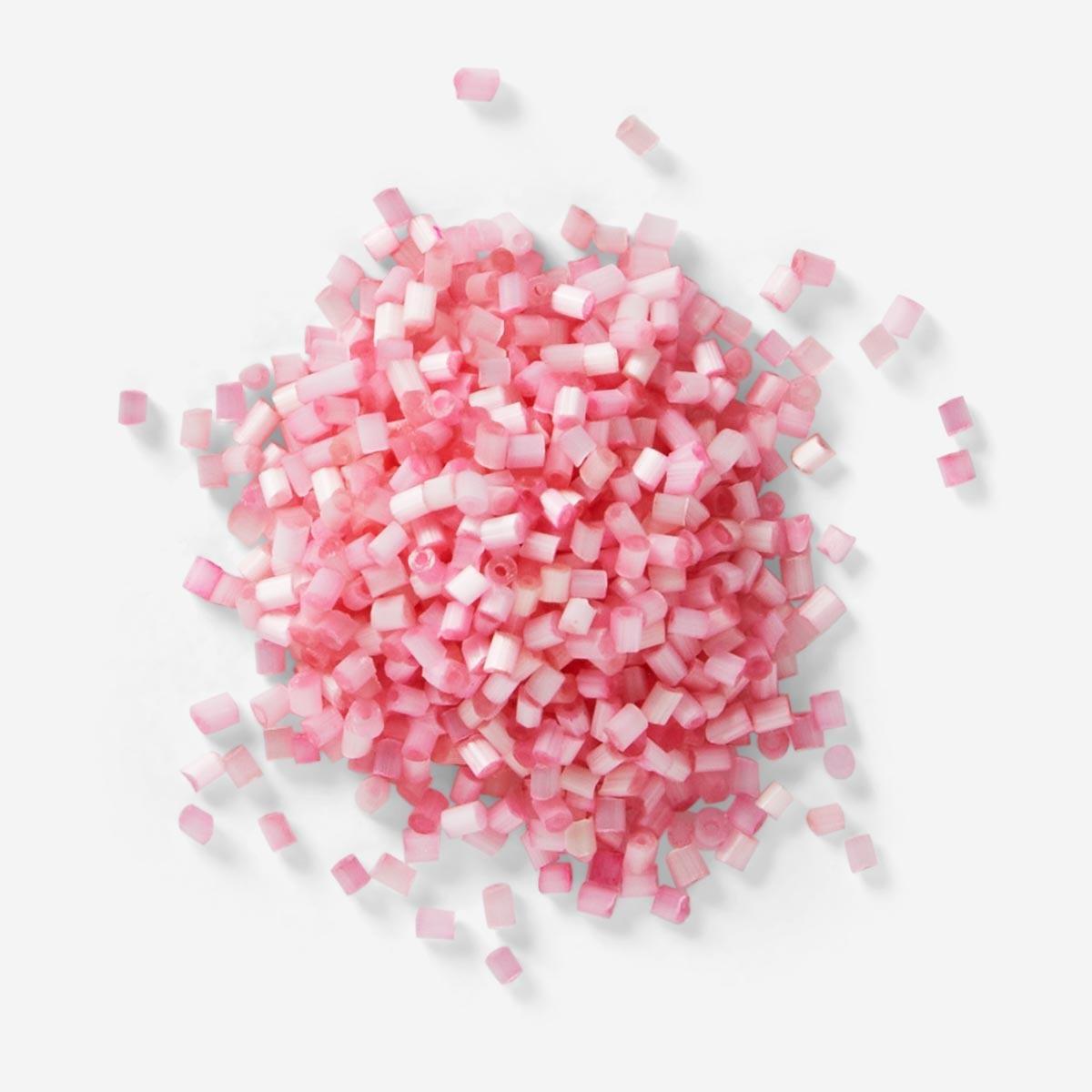 Pink glass beads