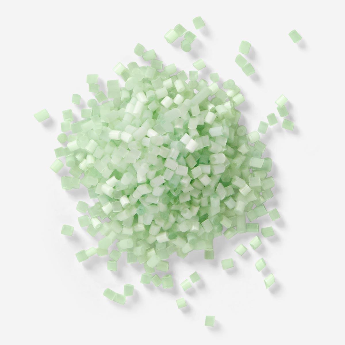 Green glass beads