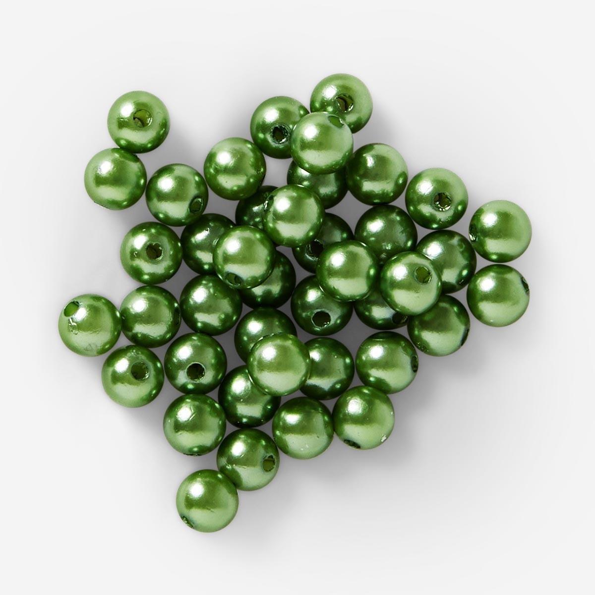 Green plastic beads