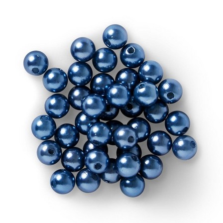 Blue plastic beads