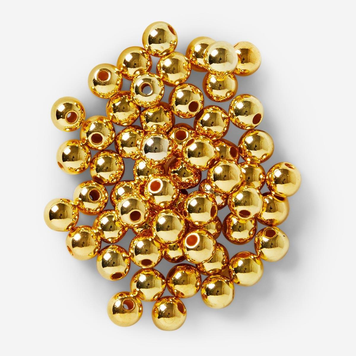 Gold plastic beads