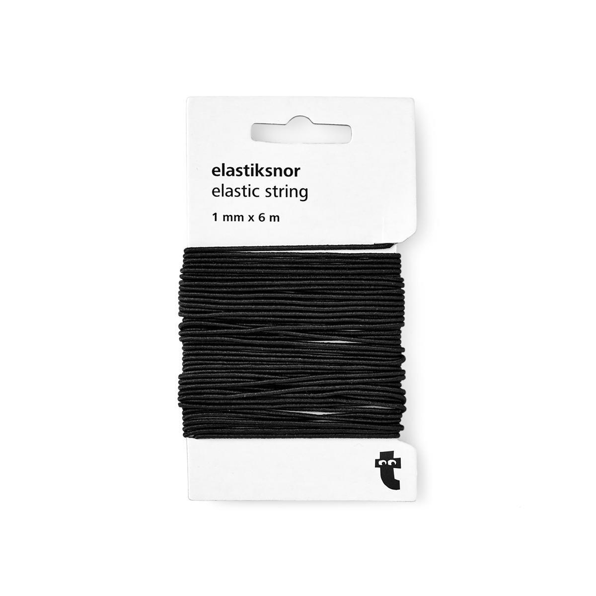 Black elastic string cord