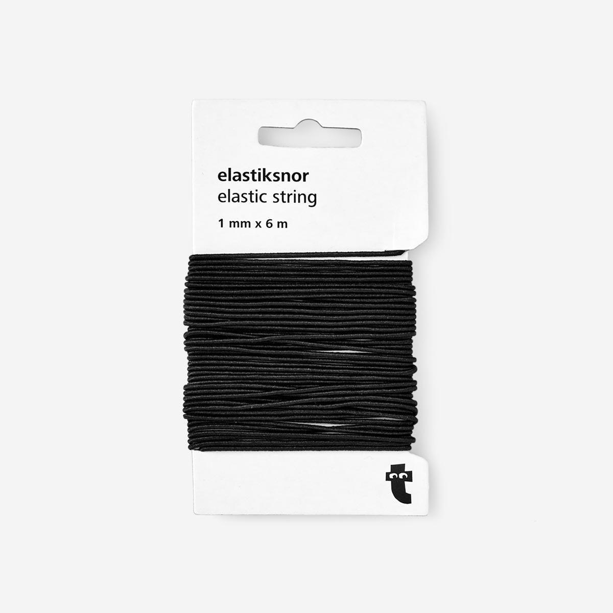 Black elastic string cord