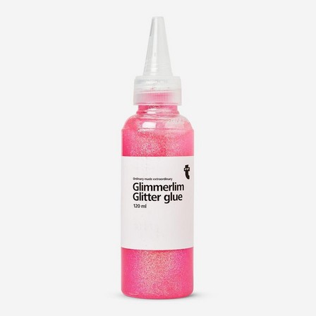 Pink glitter glue