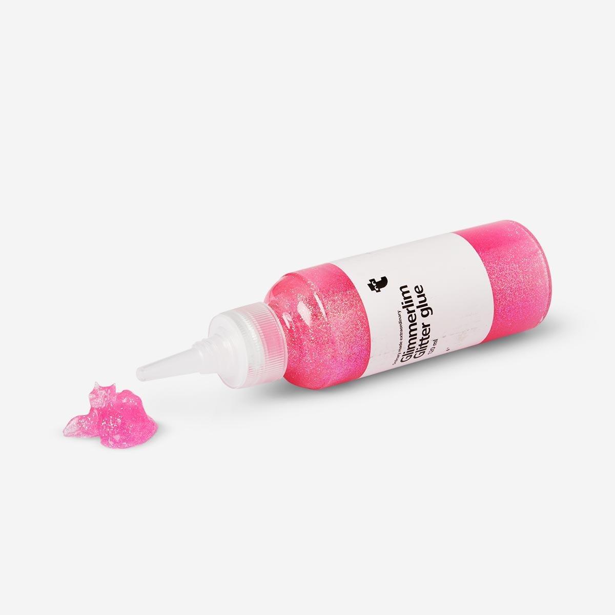 Pink glitter glue