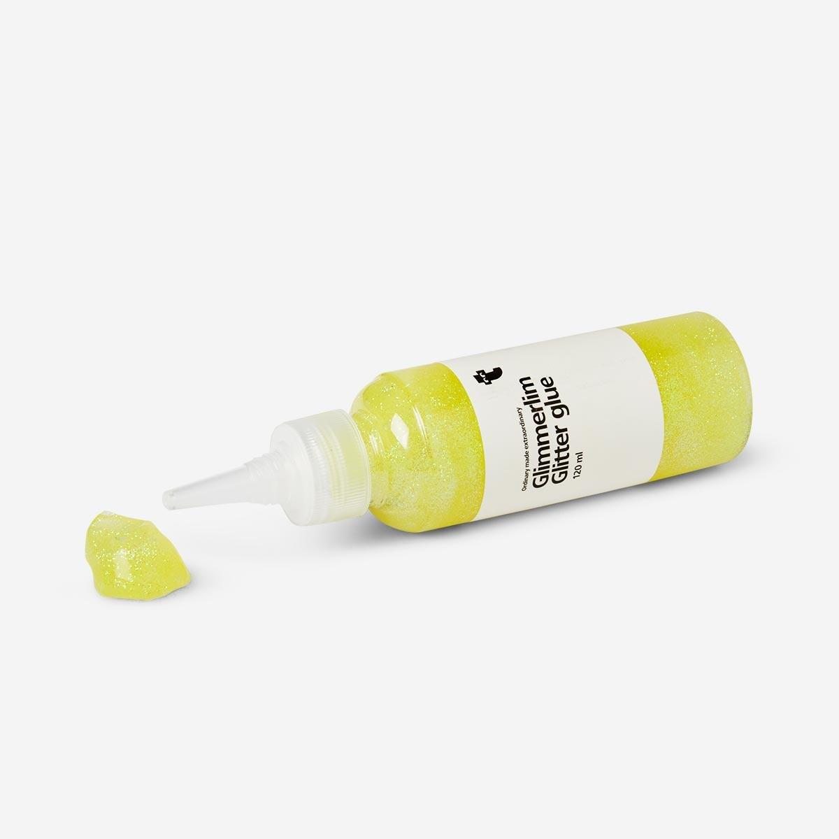 Yellow glitter glue