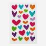 Multicolour thick heart stickers
