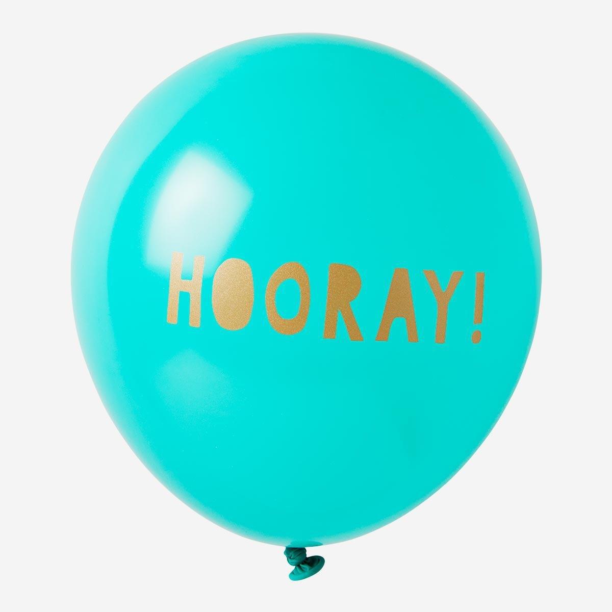 Multicolour hooray balloons