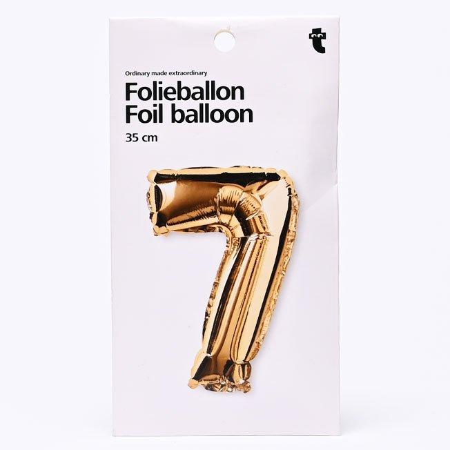 Gold 7 shaped aluminium balloon