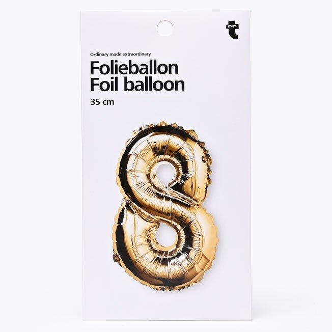 Gold 8 shaped aluminium balloon