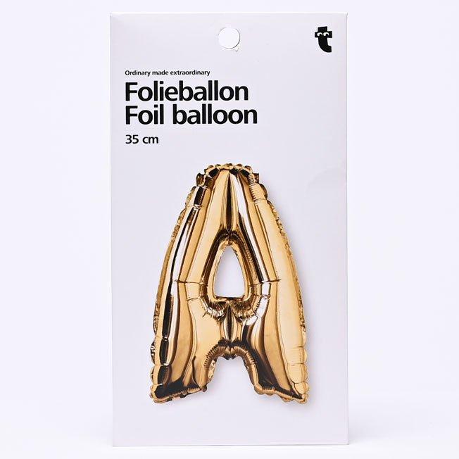 Gold A shaped aluminium balloon