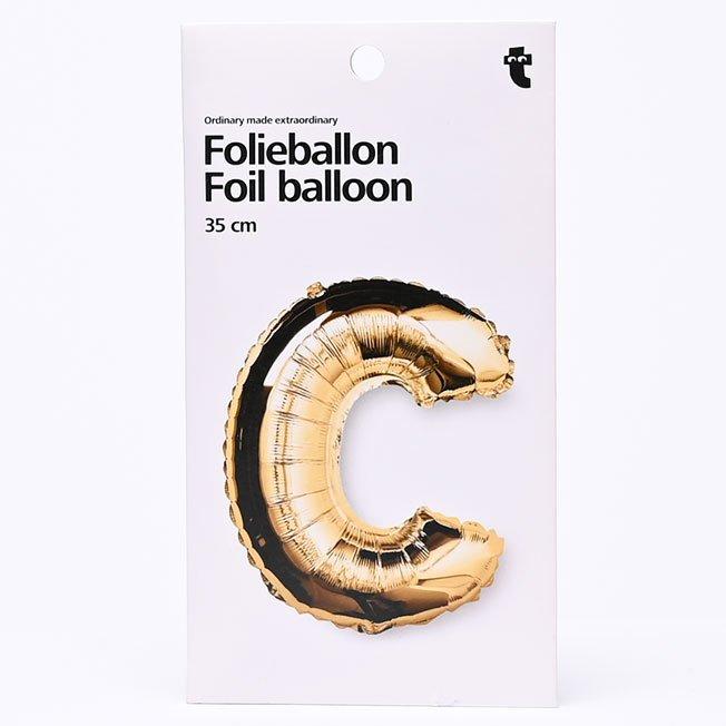 Gold C shaped aluminium balloon