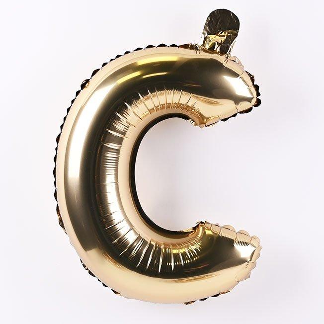 Gold C shaped aluminium balloon