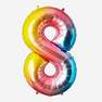 Multicolour number 8 foil balloon