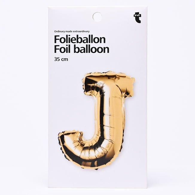 Gold J shaped aluminium balloon