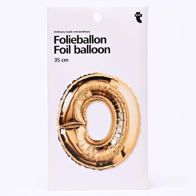 Gold O shaped aluminium balloon