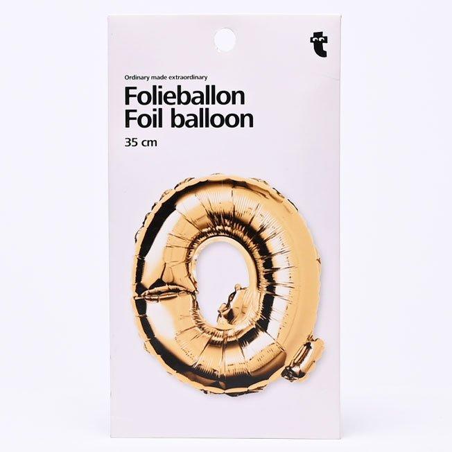 Gold Q shaped aluminium balloon