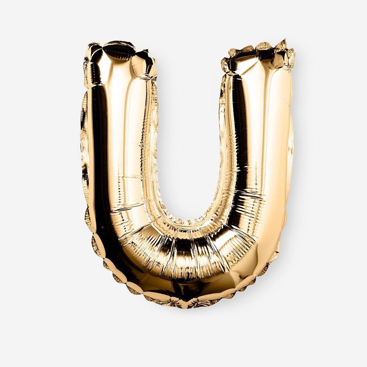 Gold U shaped aluminium balloon