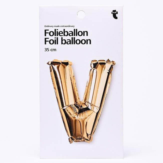 Gold V shaped aluminium balloon