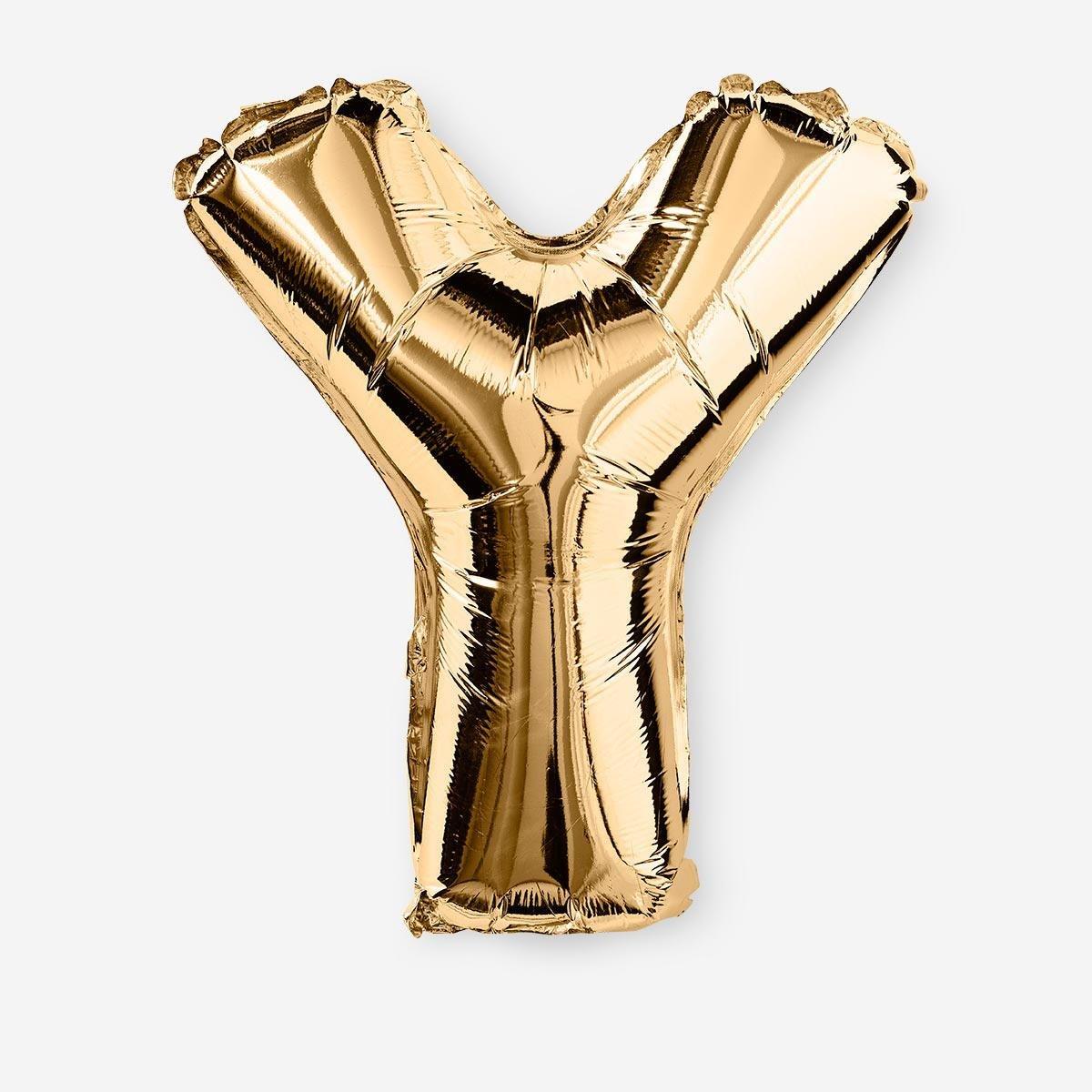 Gold Y shaped aluminium balloon