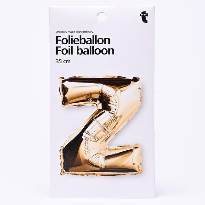 Gold Z shaped aluminium balloon