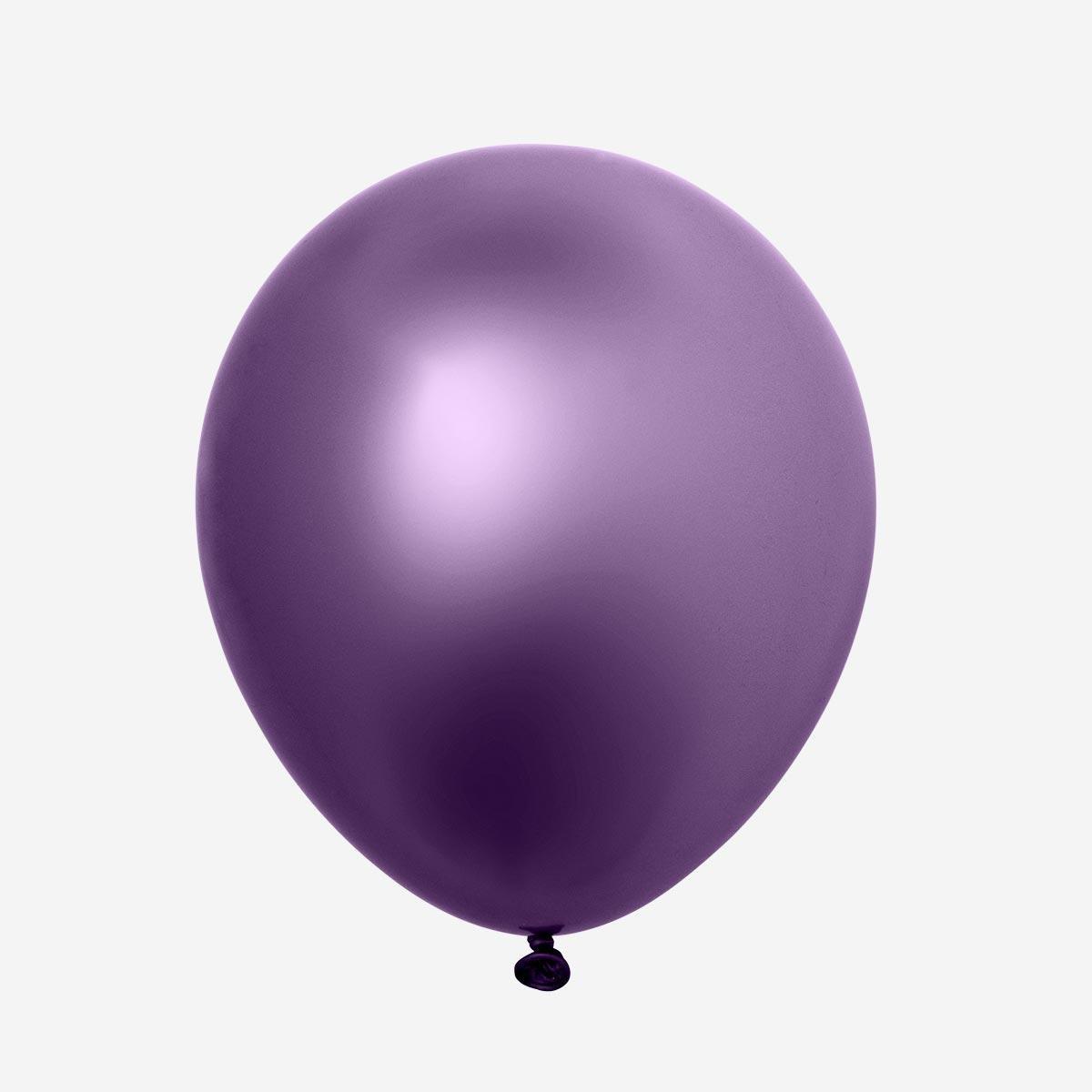 Purple metallic balloons