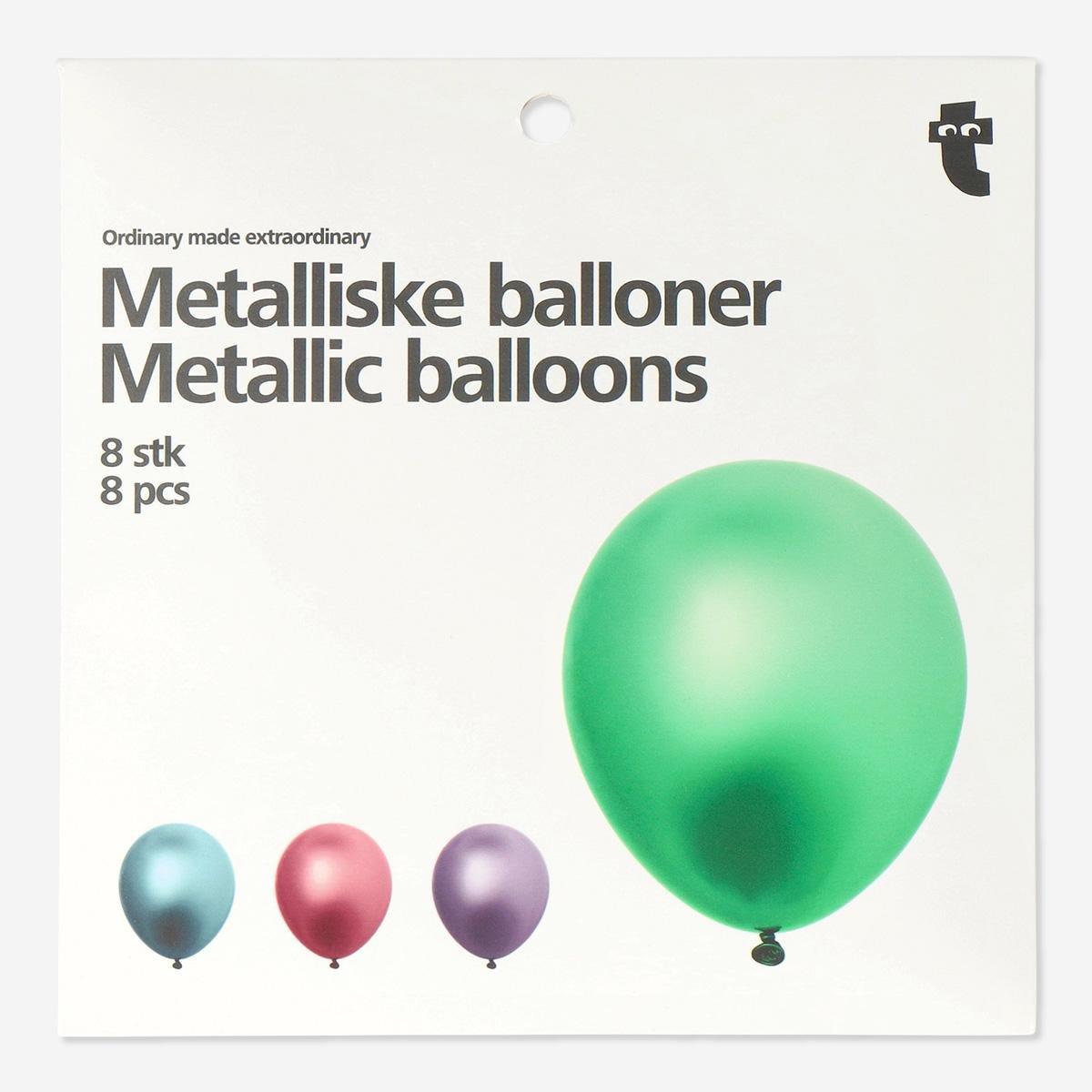 Purple metallic balloons