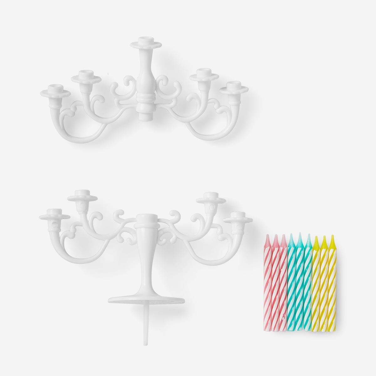 White mini cake chandelier