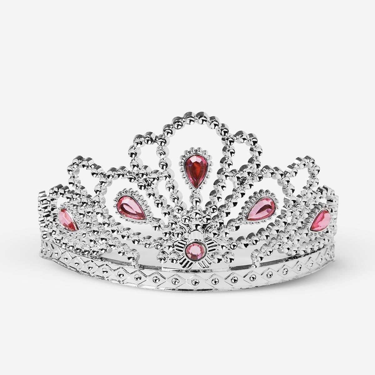 Silver plastic tiara