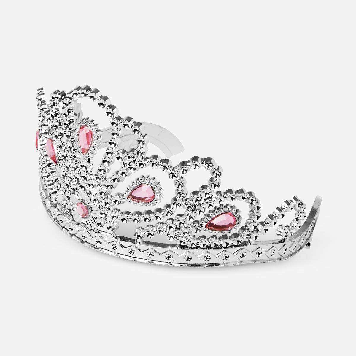 Silver plastic tiara