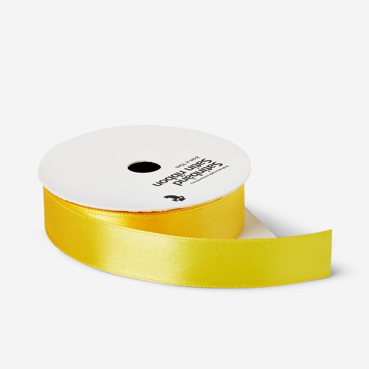 Yellow satin ribbon