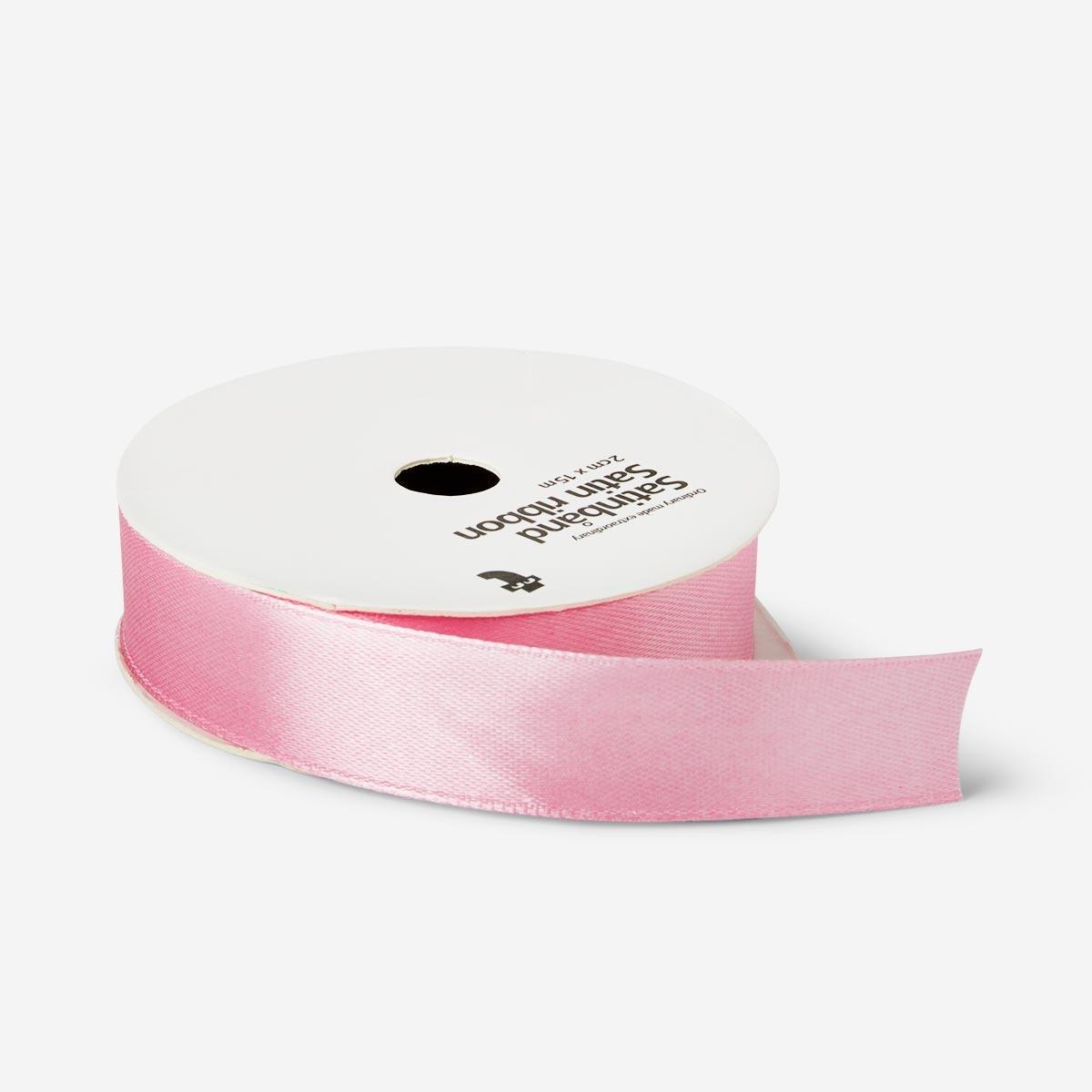 Pink satin ribbon