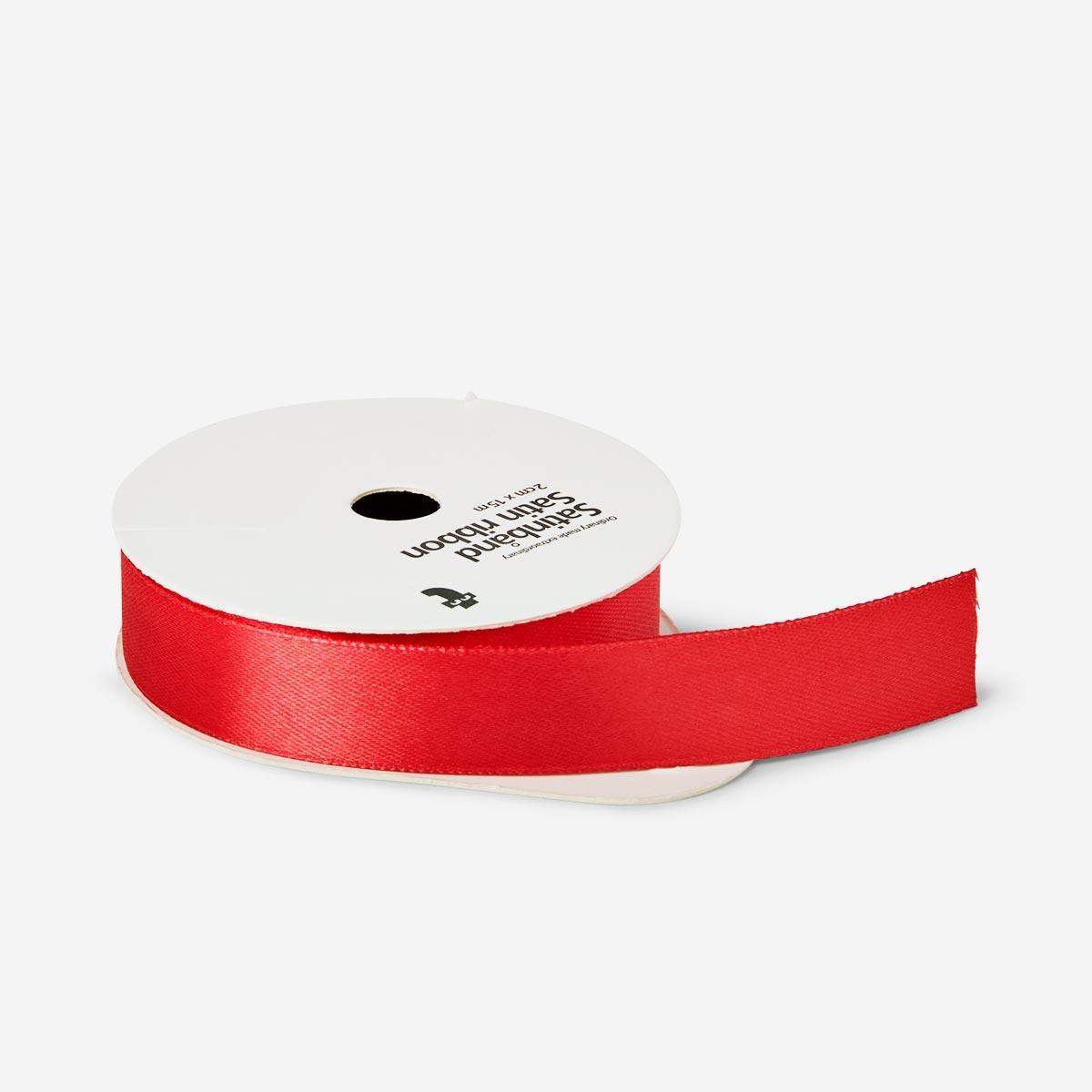 Red satin ribbon