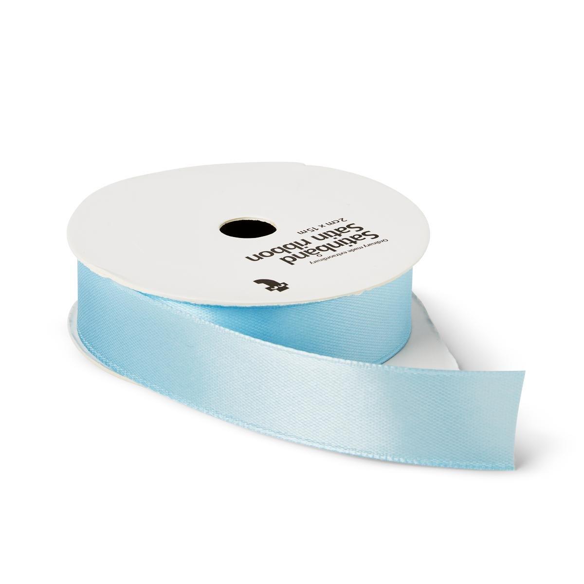 Blue satin ribbon