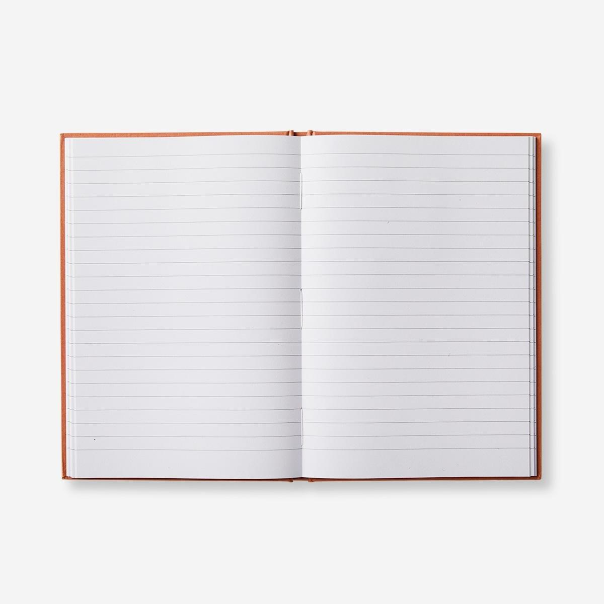 Orange hardcover notebook. a5