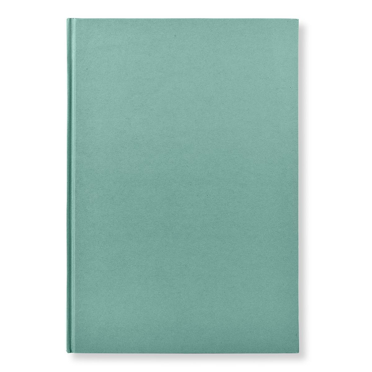 Green hardcover notebook. a4