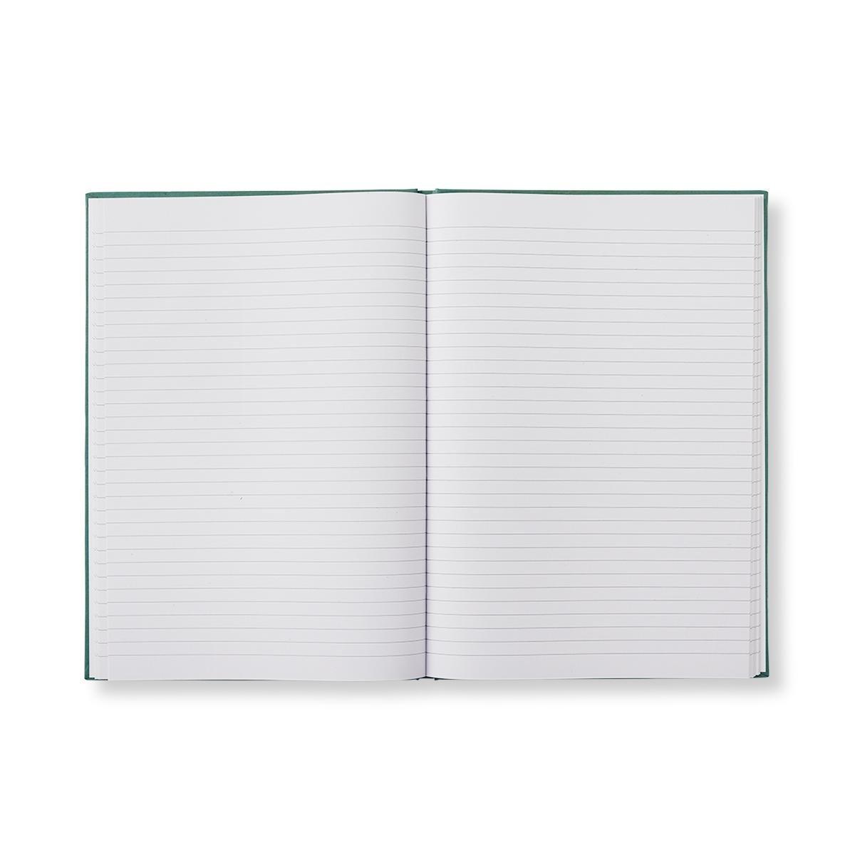 Green hardcover notebook. a4