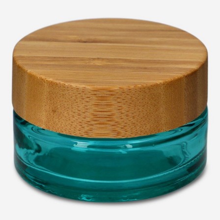 Turquoise travel trinket glass pot