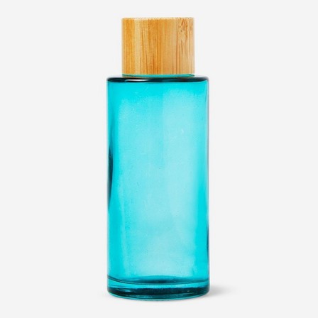 Turquoise glass travel bottle. 50 ml