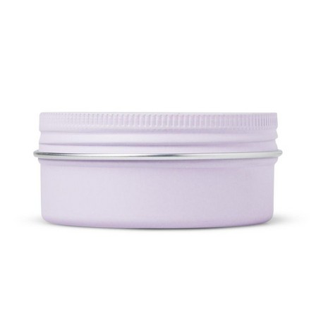 Purple metal travel container