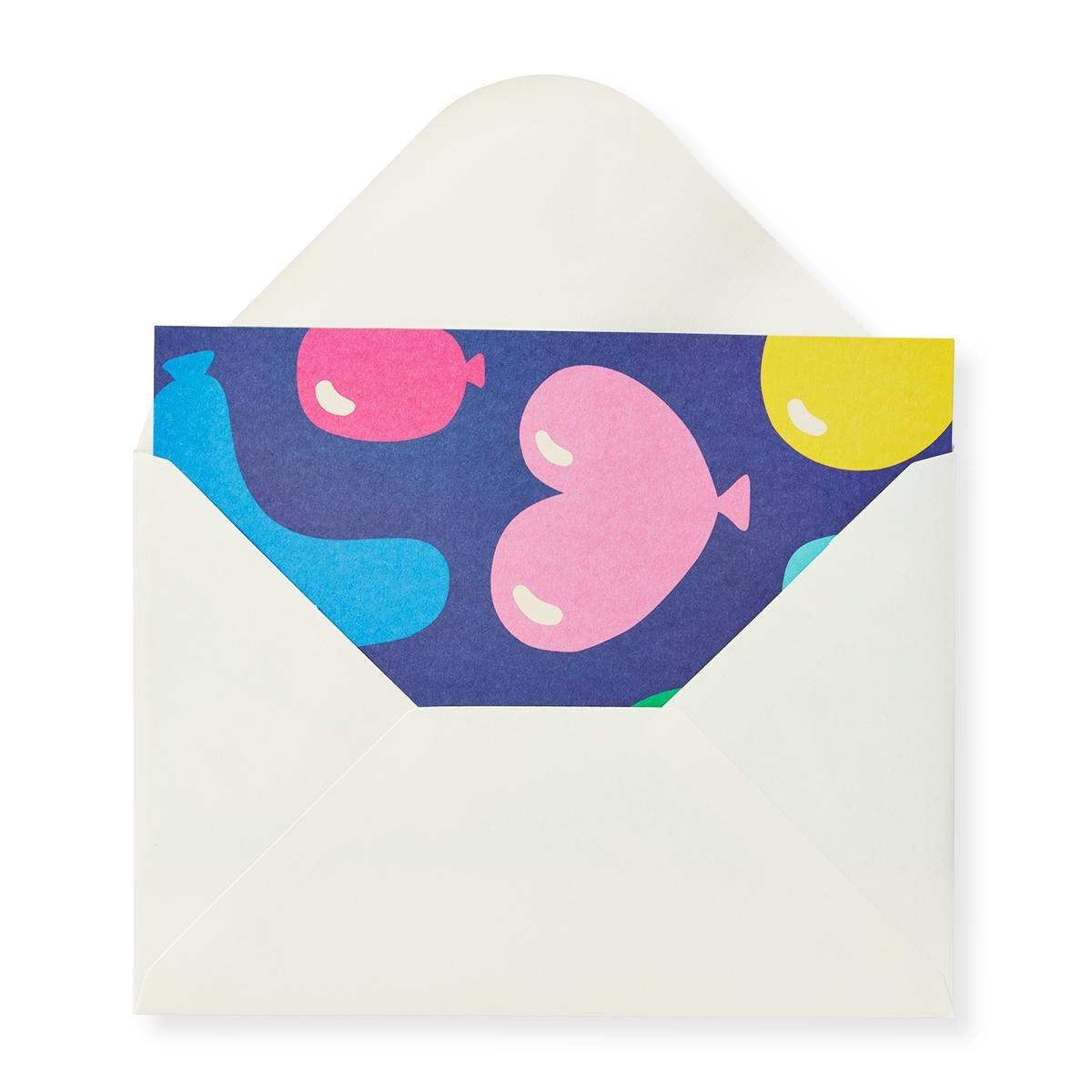 Multicolour balloons card