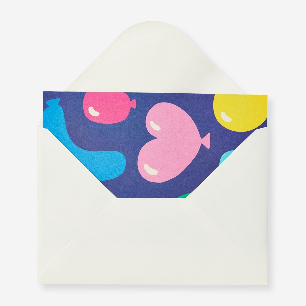 Multicolour balloons card