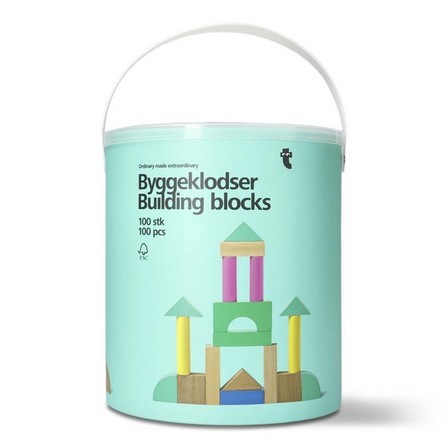Multicolour wooden building blocks