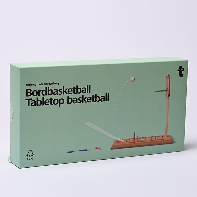 Wooden tabletop basketball