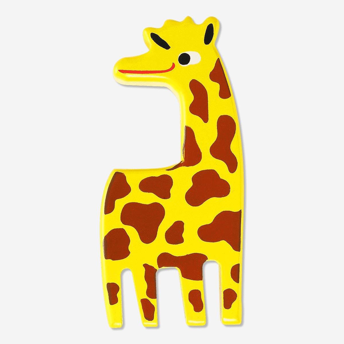 Yellow giraffe wooden animal