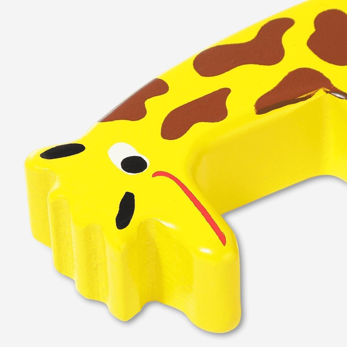 Yellow giraffe wooden animal