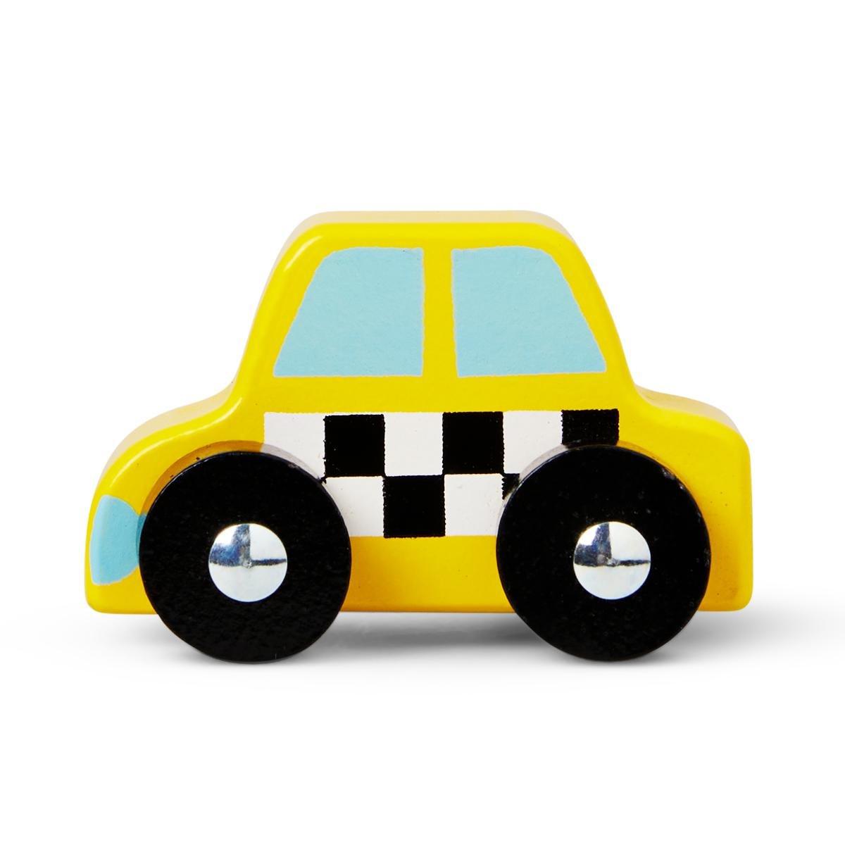 Yellow wooden car