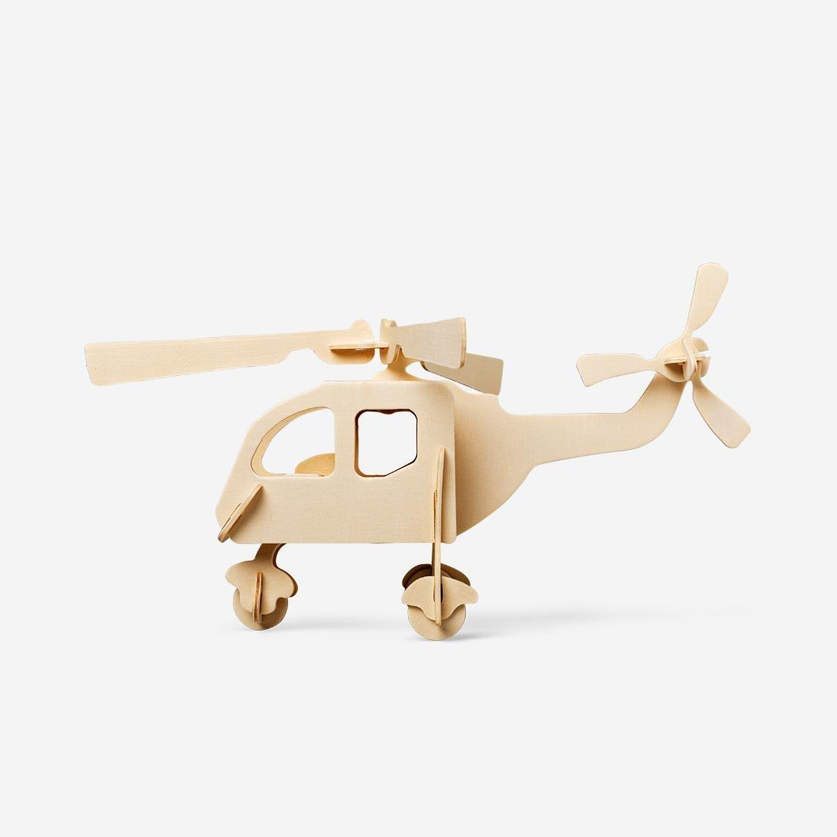 Beige Cardboard build-your-own helicopter