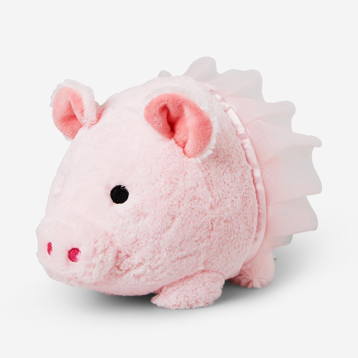 Pink pig in a tutu skirt soft plush